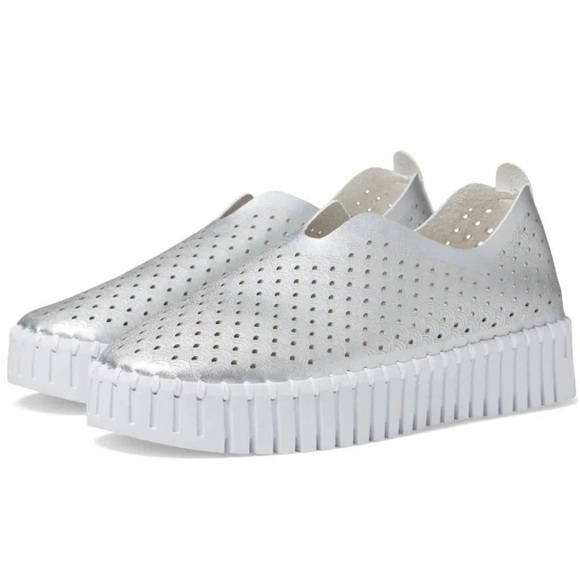 Ilse Jacobson The On-The-Go-Platform-Slip-On in Silver Size 37/ US Size 6.5 - Picture 2 of 8